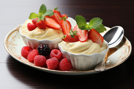 美味的草莓甜点图片
