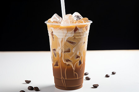 美味新鲜的冰咖啡图片