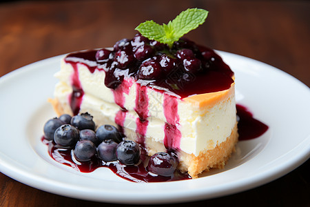 蓝莓奶酪蛋糕图片