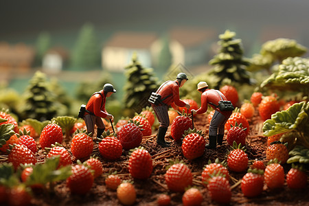 迷你模型的草莓图片