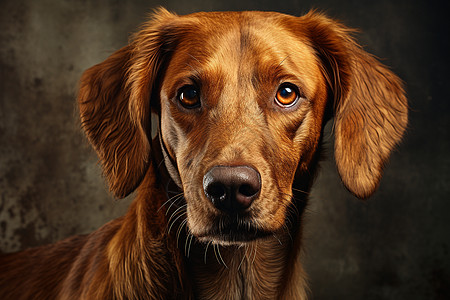 一只棕色的猎犬图片