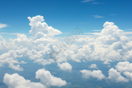 天空中飘着白云的壁纸图片