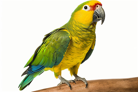 彩色鹦鹉在绿色树枝上图片