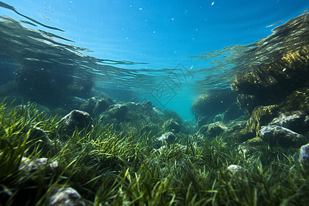 海底的绿色世界图片