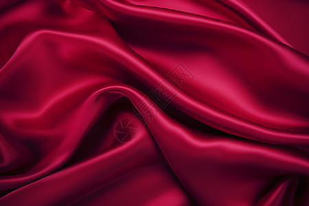 柔软的红色绸缎背景图片