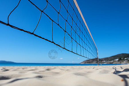 海滩上的排球网图片