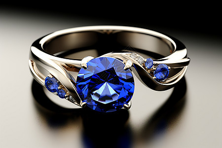 名贵的蓝钻戒指图片