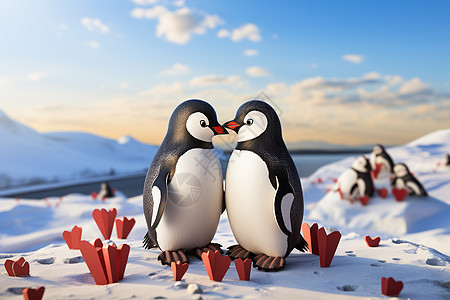 企鹅情侣图片