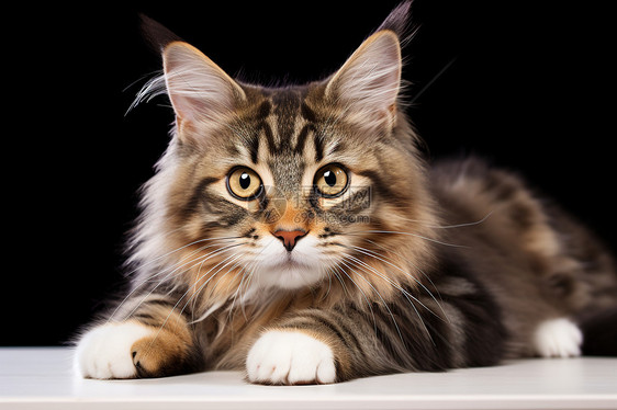 可爱小猫睁大双眼图片