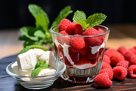 美味的水果酸奶图片