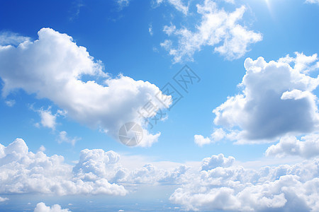天空飘浮着一片云图片