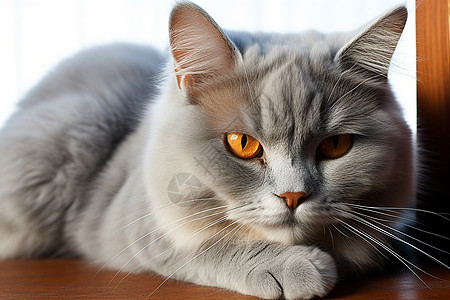 橘色眼睛的猫咪图片