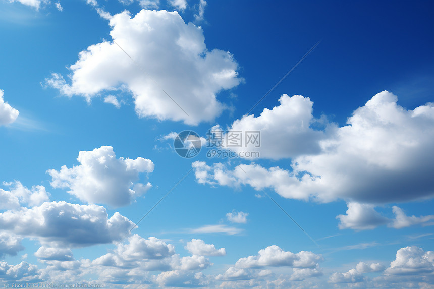 天空中飘浮的白云图片
