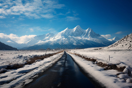 壮丽的雪山背景图片