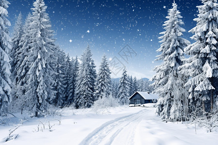 美丽的雪景图片