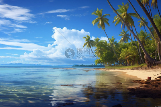 大海沙滩美丽风景图片