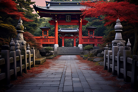 日本的鸟屋神社图片