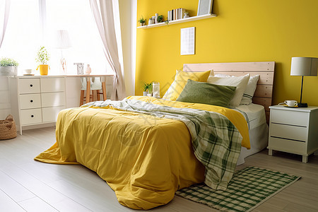 北欧现代家居卧室场景图片