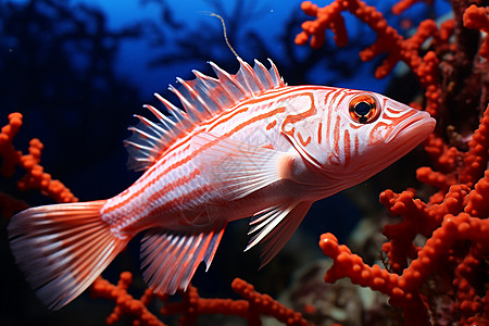 海洋生物的短嘴鹰鱼高清图片