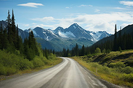 山间公路的美丽景观背景图片