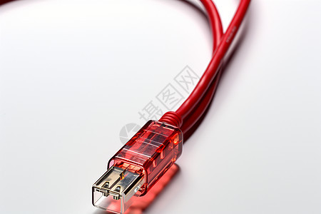 现代红色电缆接口图片