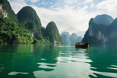 独特的山间河流景观高清图片