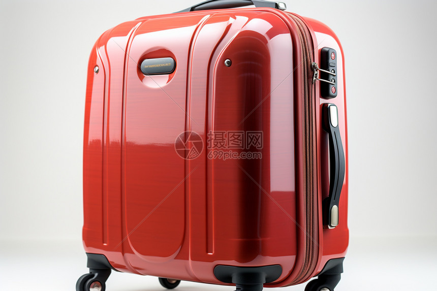 红色的旅行箱图片