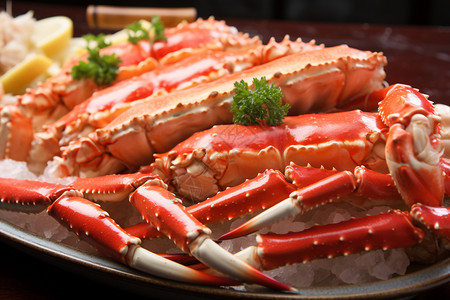 健康营养的蟹排食物图片