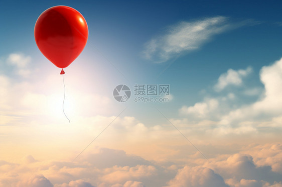 天空中的气球图片