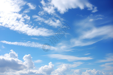 天空白云蓝天白云的美丽景观背景