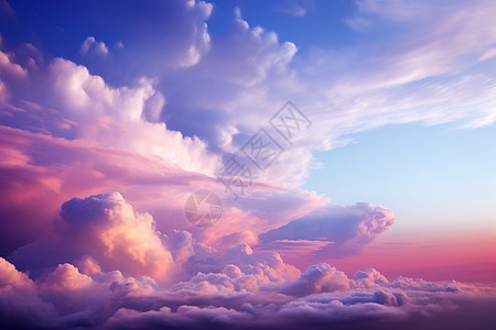 天空中的彩云背景图片