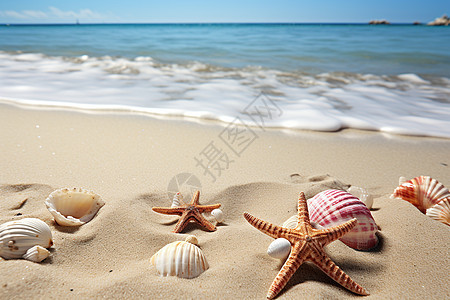 沙滩的贝壳图片