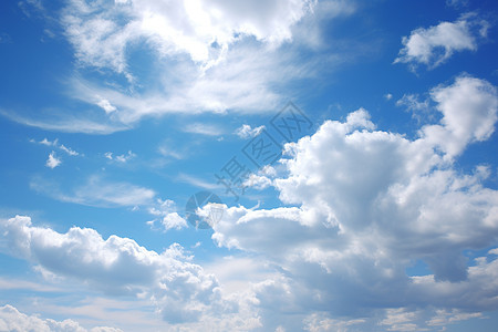 蓝蓝的天空和白白的云朵图片