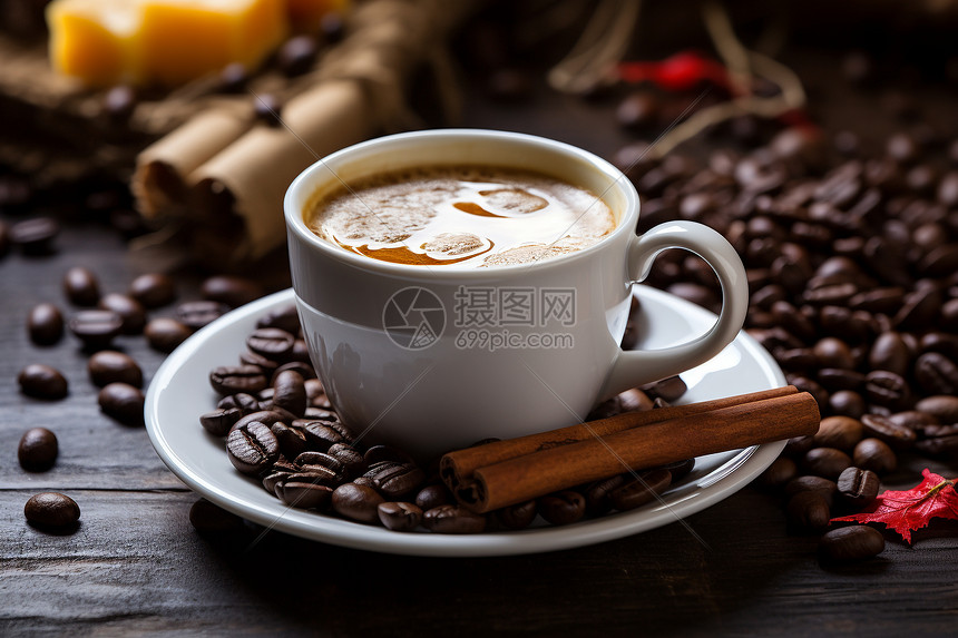 醇香的咖啡饮品图片