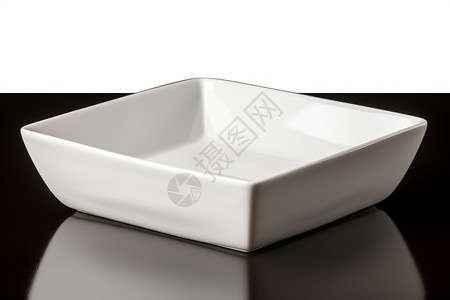 方桌子桌子上的白色瓷碗背景