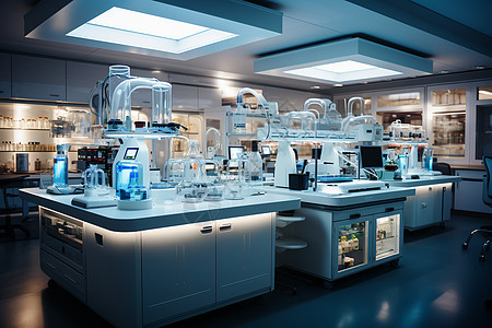 生物科技细胞科技的医疗实验室背景