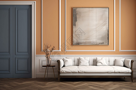 欧式简约的客厅装饰背景图片