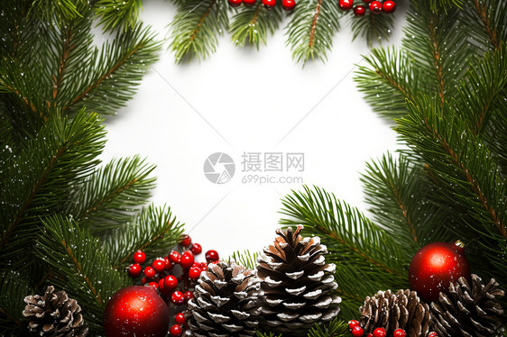 喜庆的圣诞节装饰背景图片