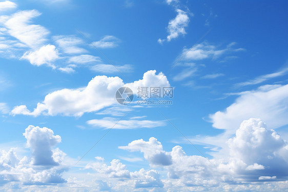 天空中的绵云图片