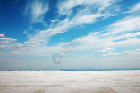 室外广场蓝天白云的天空背景