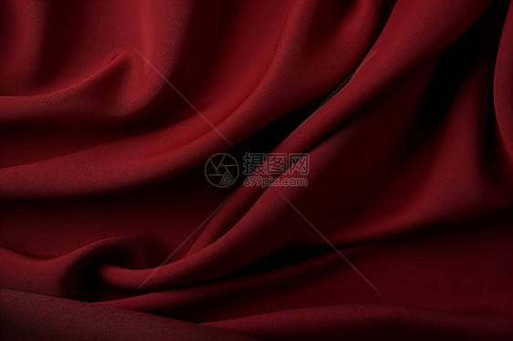 柔软的红色绸缎面料图片