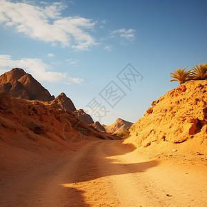 荒漠中的道路图片