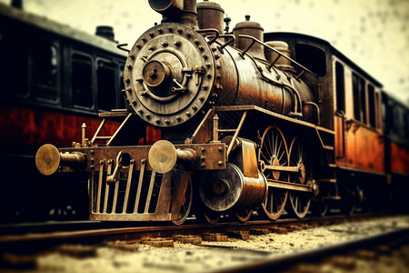 老式的蒸汽火车图片