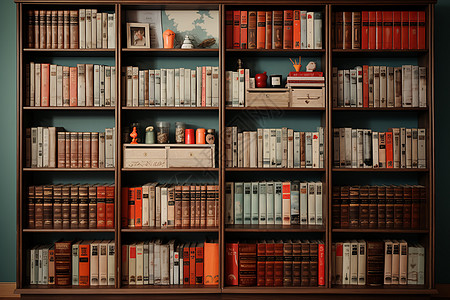 图书馆的书架背景图片