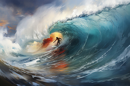 冒险的冲浪运动背景图片