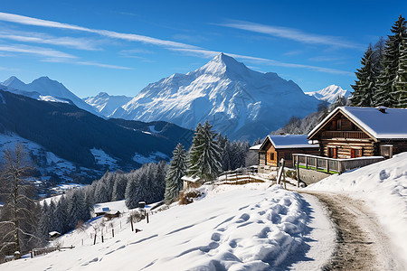 童话雪乡冬日童话背景