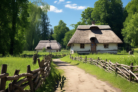 乡村传统的小屋图片