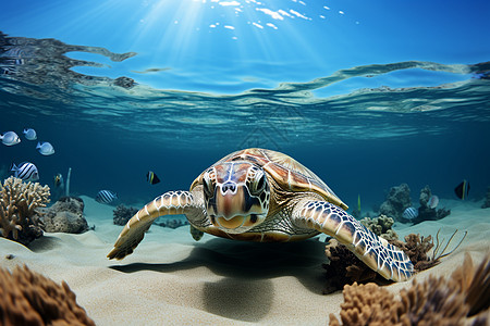 可爱的海洋乌龟图片