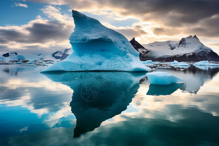 孤寂的海岛冰川图片