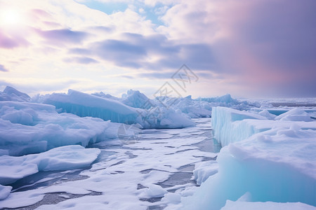 寒冷季节的冰川图片